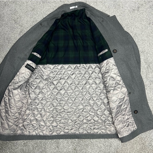 Ralph Lauren Pea Coat Mens Size 44L Gray Double Breasted Naval Wool Blend - Picture 7 of 10